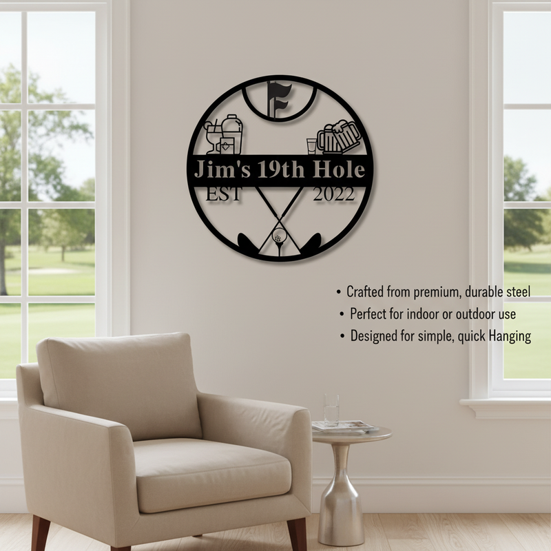 19th Hole Golf Pub Sign