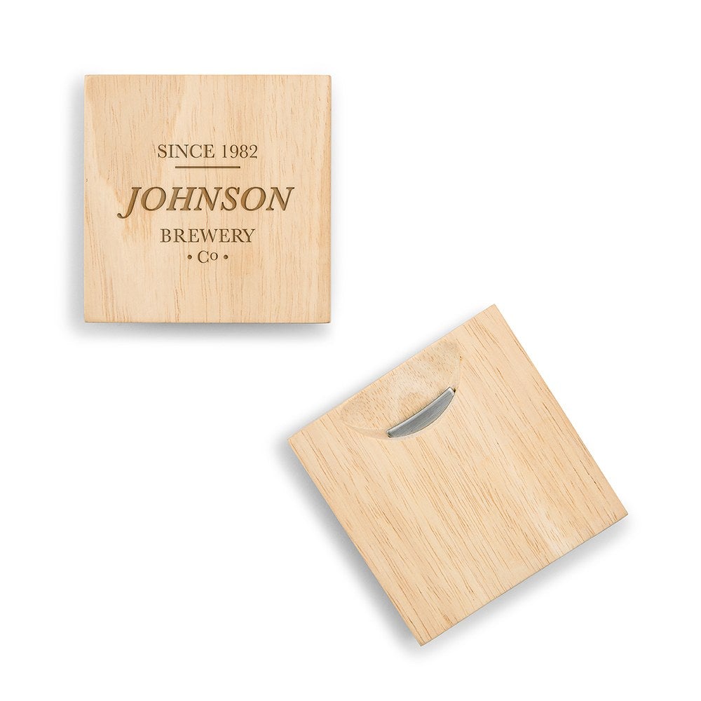 Personalized Brewery Coasters with Bottle Opener : Willow & Hive