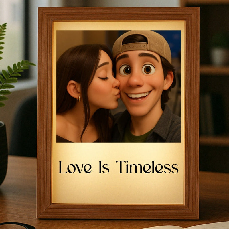 Model Magic Picture Frame Personalized Magic Photo Frame | AI-Animated Light Display - Willow & Hive