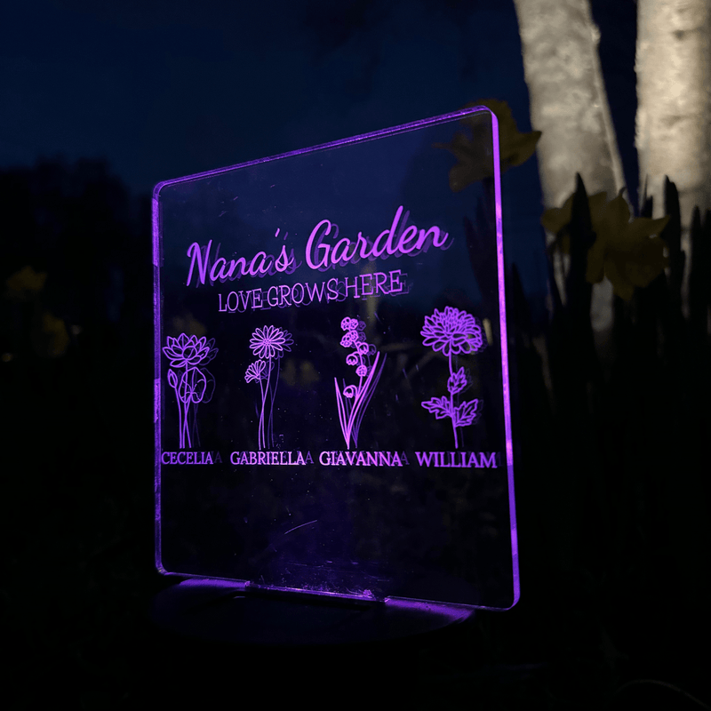 Personalized Mama's Radiant Garden Sign for her, Customized Gifts for Women by Groovy Girl Gifts