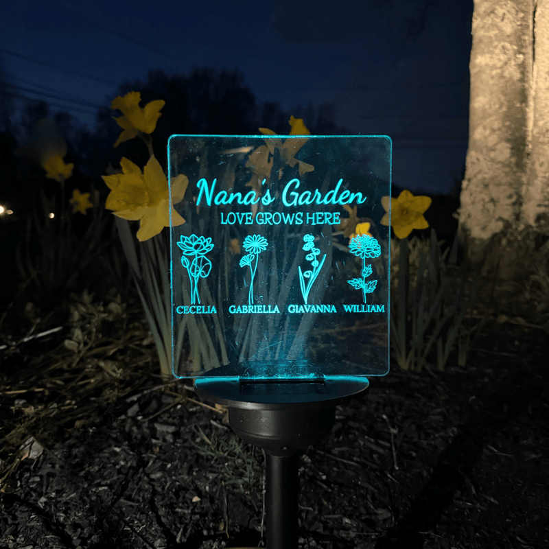 Personalized Mama's Radiant Garden Sign for her, Customized Gifts for Women by Groovy Girl Gifts