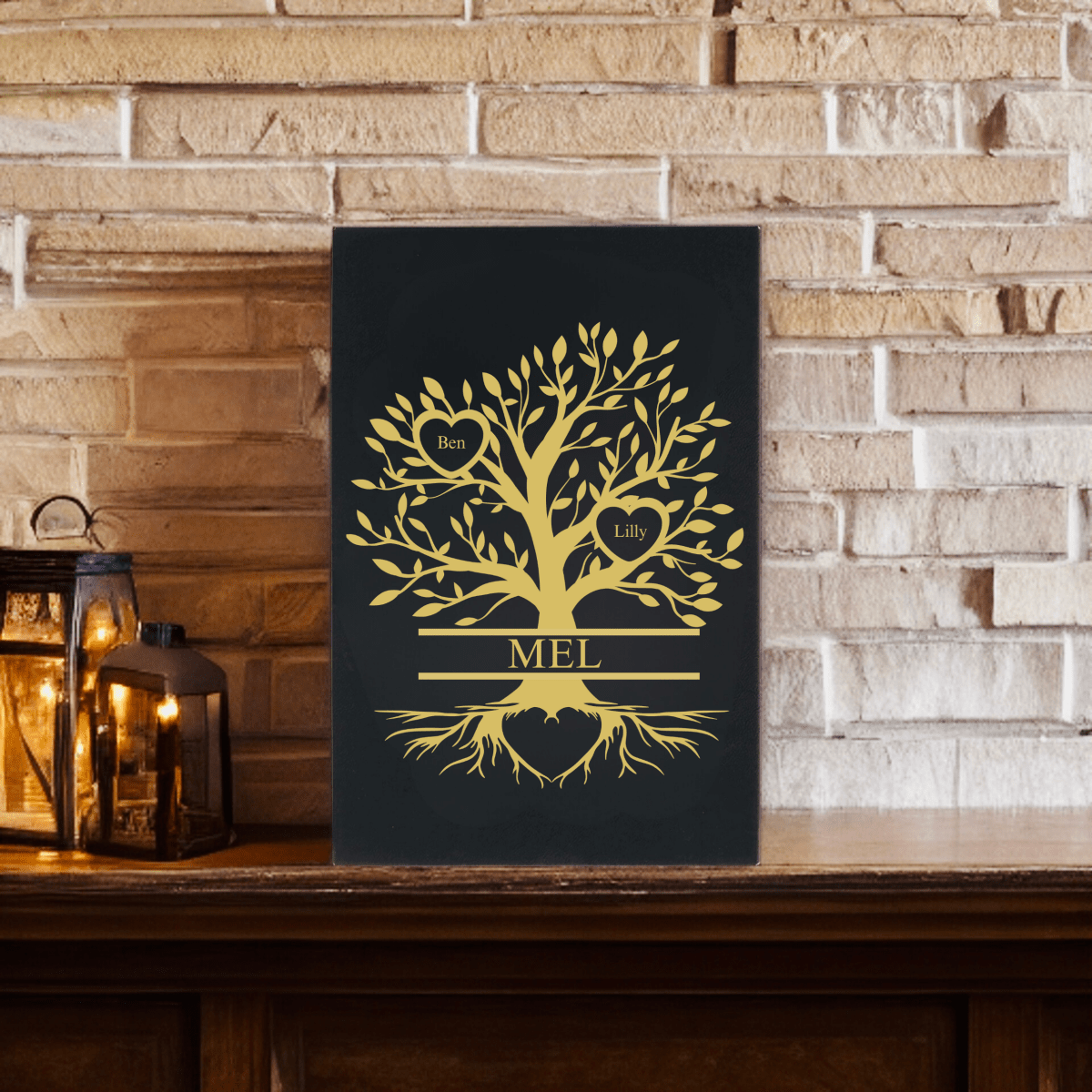 Personalized Custom Family Tree Sign for her, Customized Gifts for Women by Groovy Girl Gifts