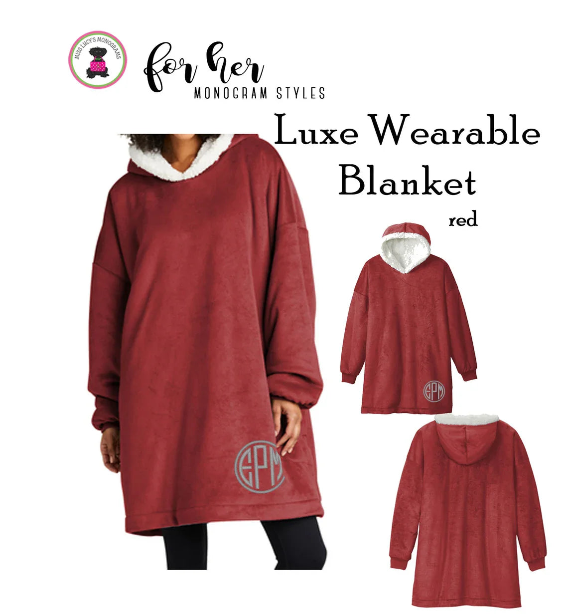 Personalized Custom Cozy Hooded Blanket for her, Customized Gifts for Women by Groovy Girl Gifts