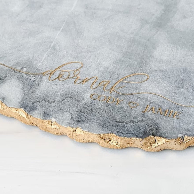 Personalized Marble Charcuterie Board