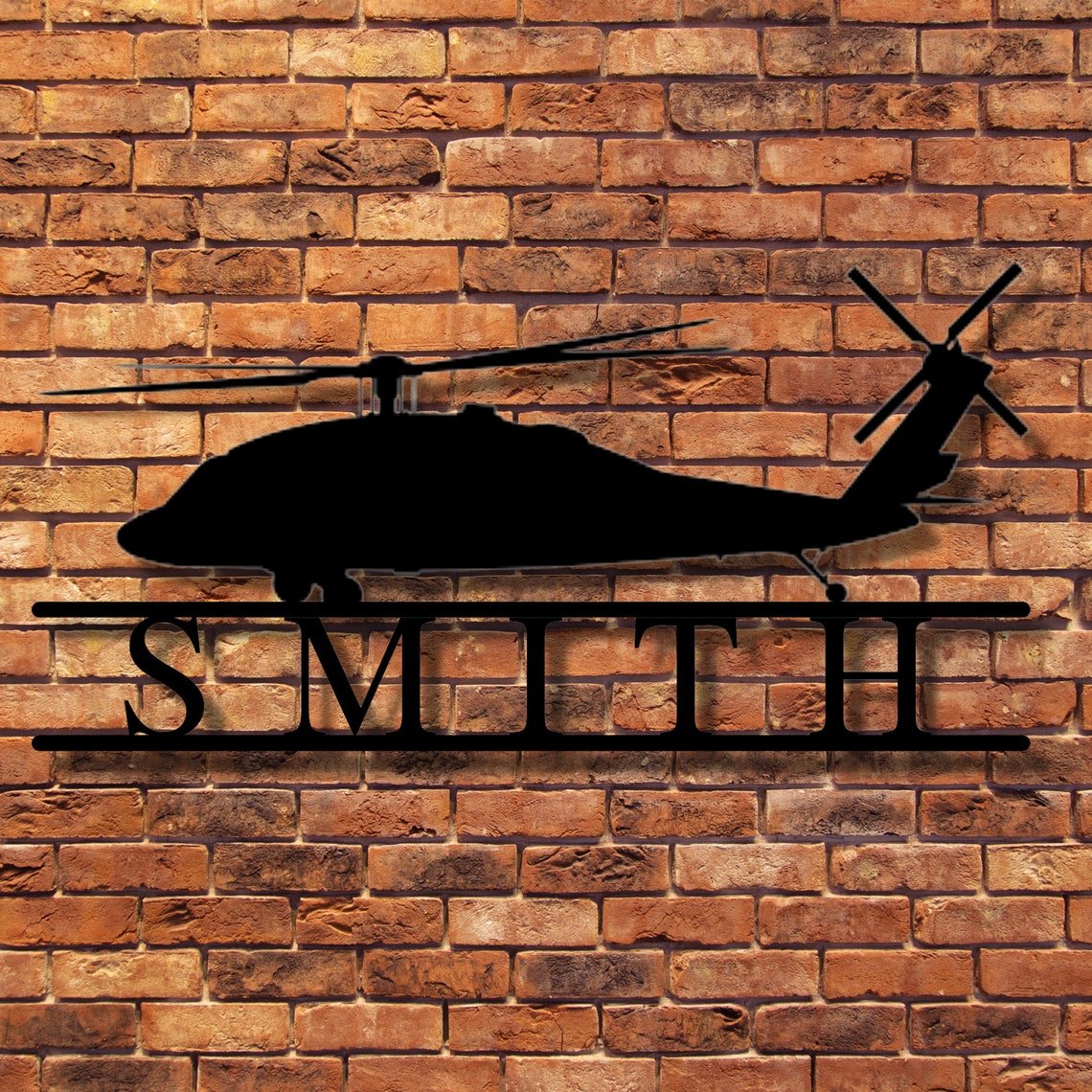 Unique Personalized Military Helicopter Sign Customized Pub Signs Gifts for Men by Groovy Guy