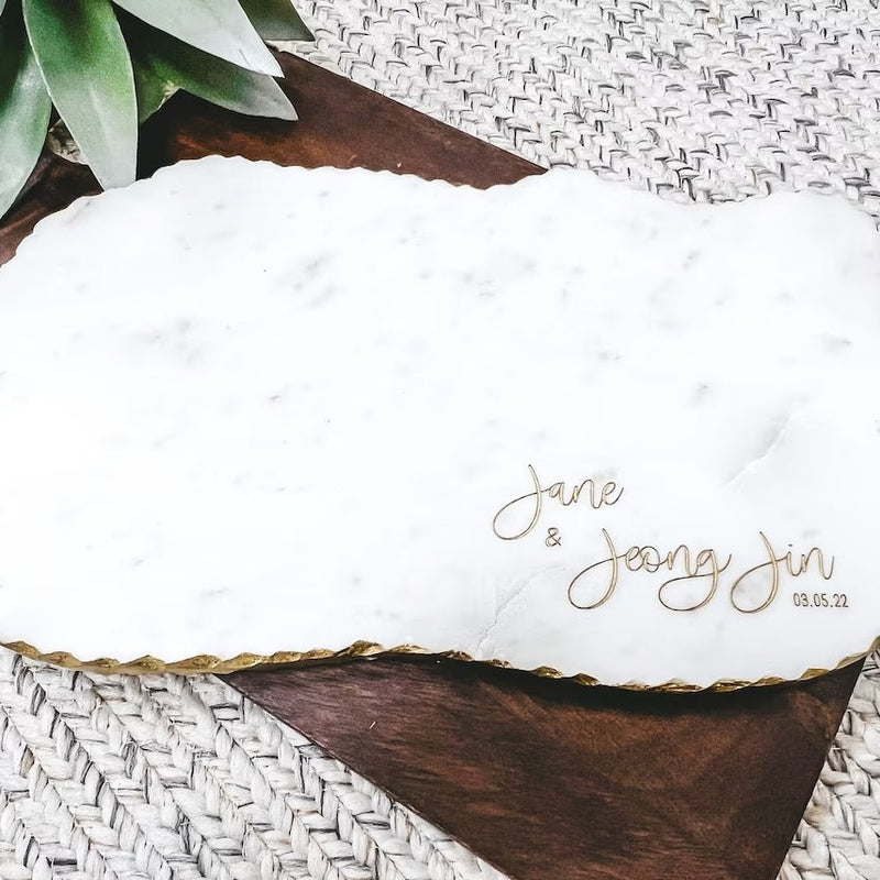 Personalized Marble Charcuterie Board