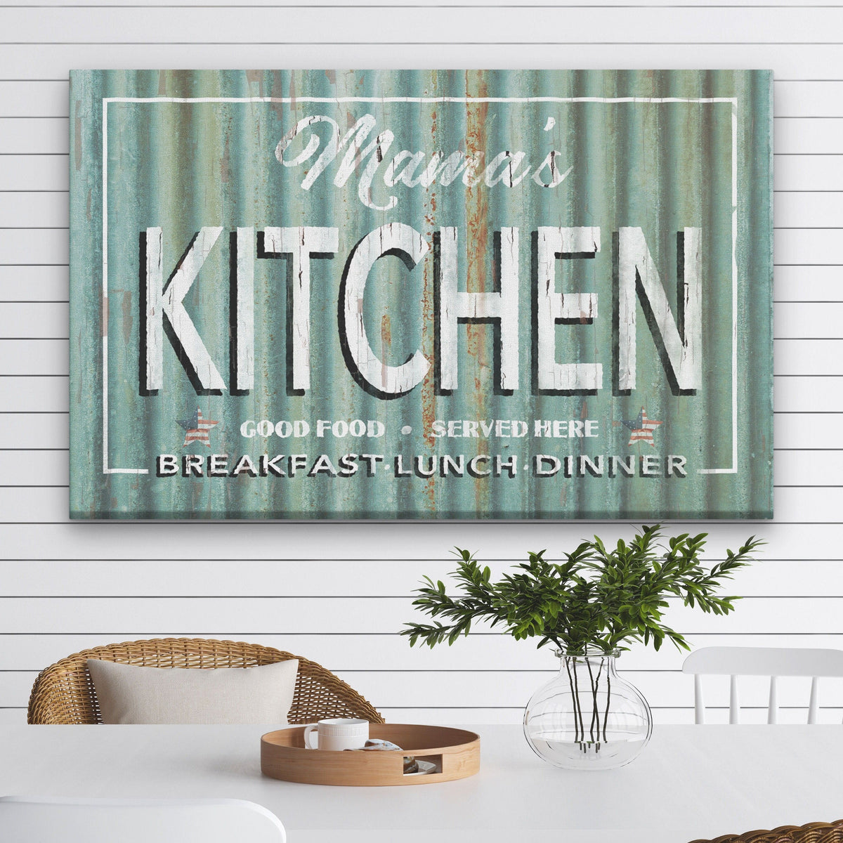 Tin Roof Kitchen Canvas Sign