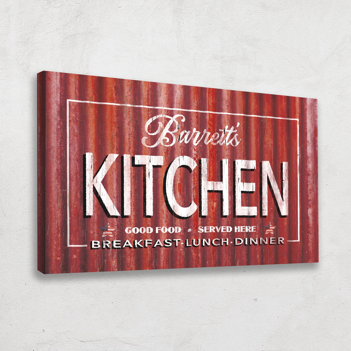 Tin Roof Kitchen Canvas Sign