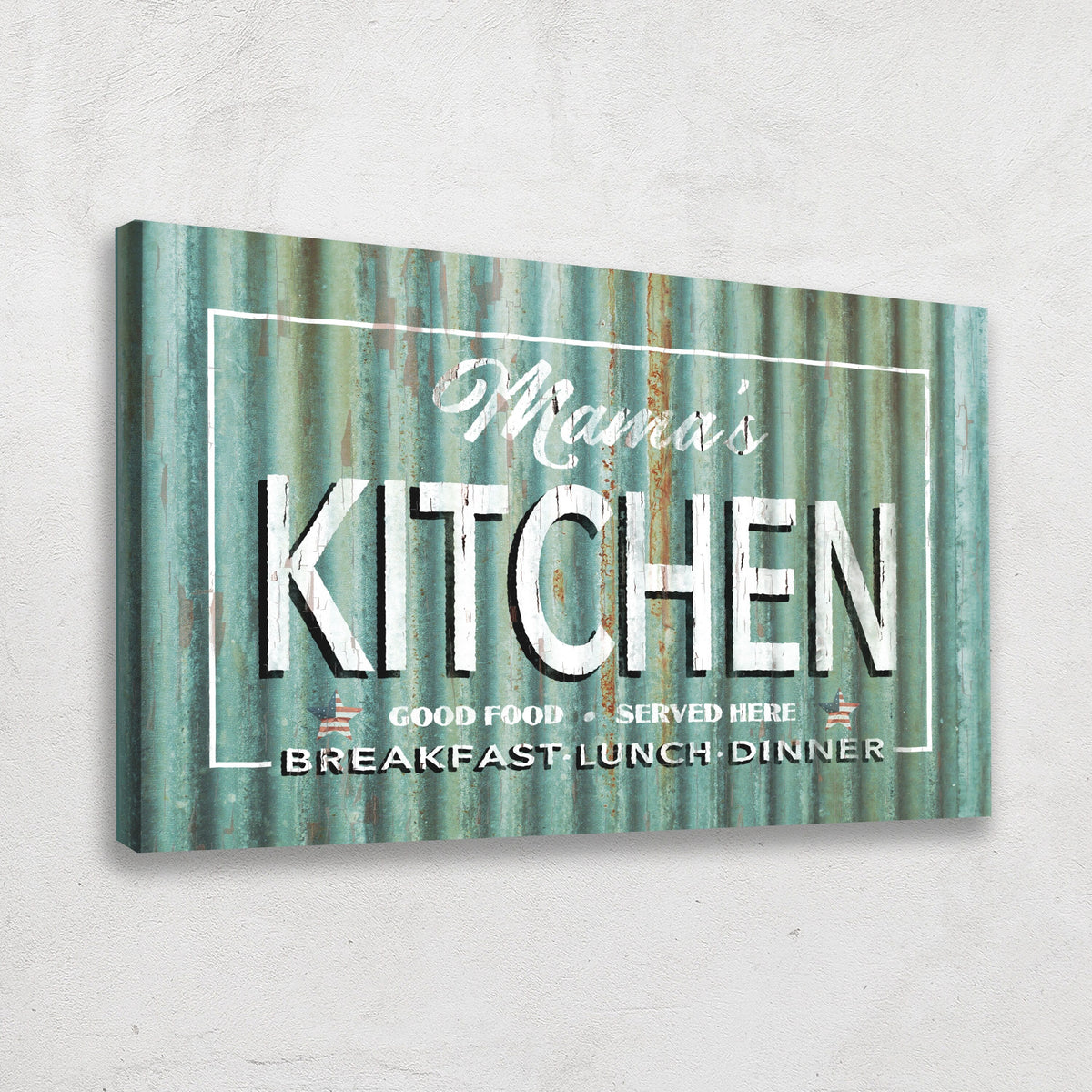 Tin Roof Kitchen Canvas Sign
