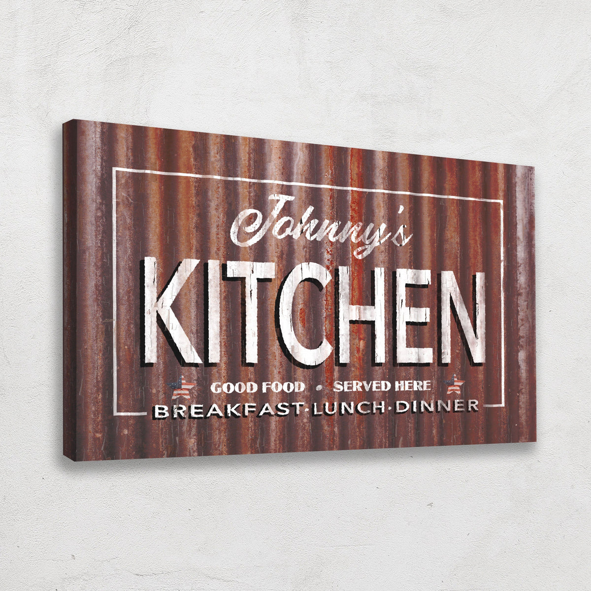 Tin Roof Kitchen Canvas Sign