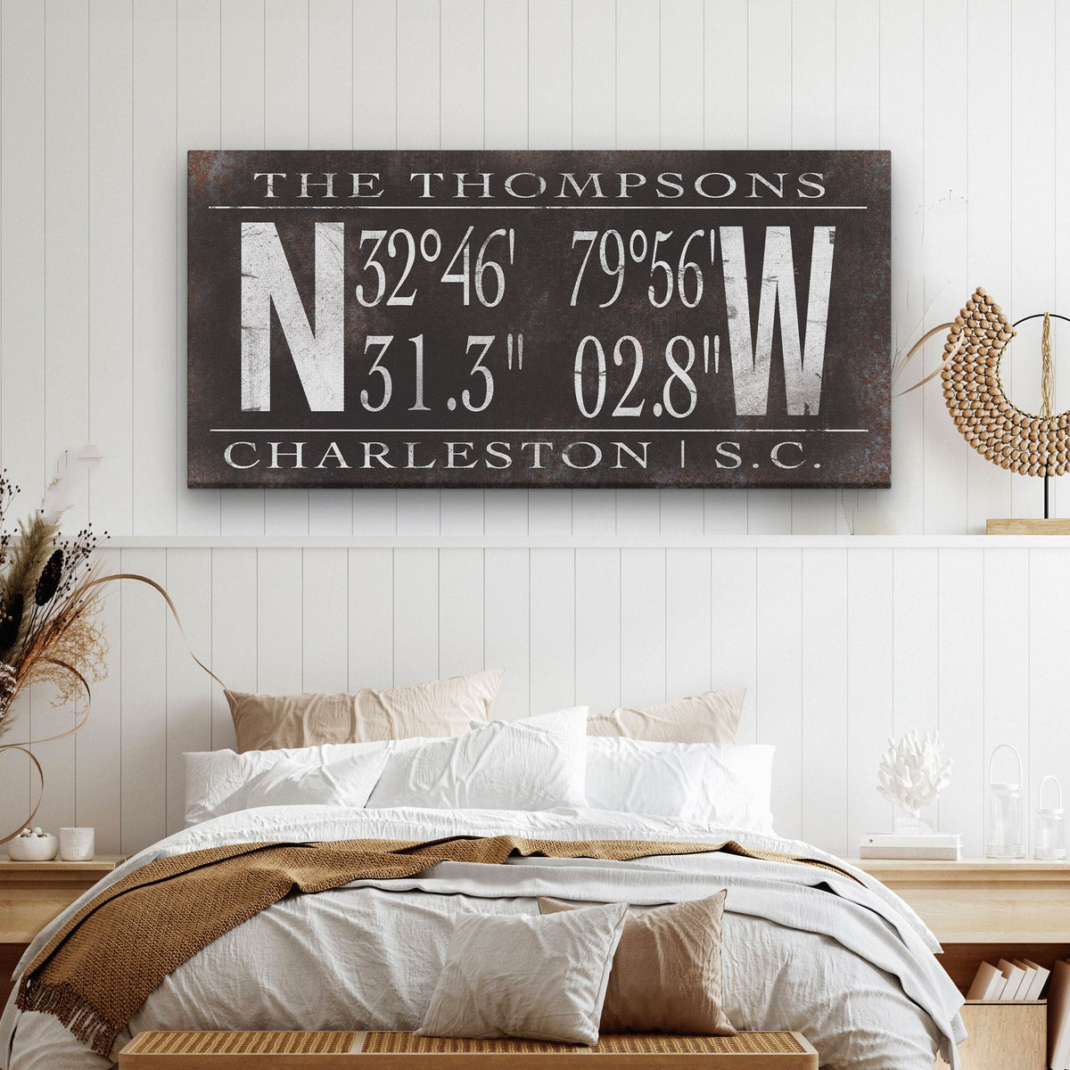 Personalized Family Coordinates Canvas