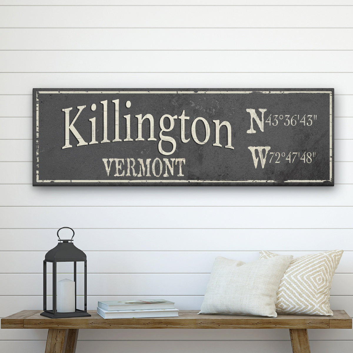 Personalized Hometown Canvas Sign