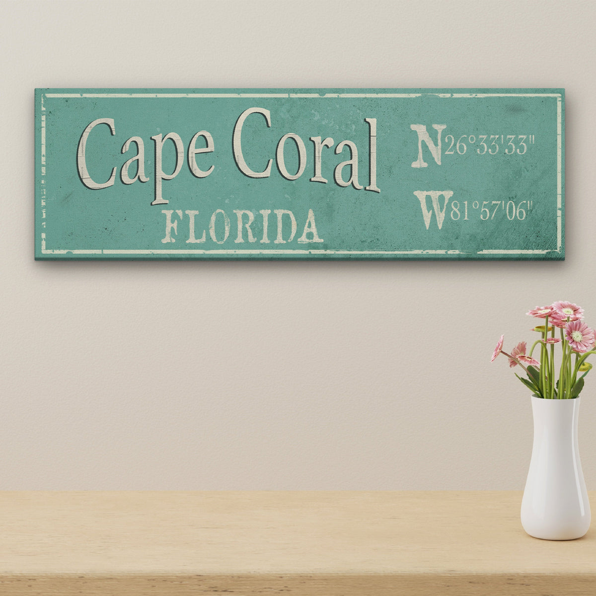 Personalized Hometown Canvas Sign