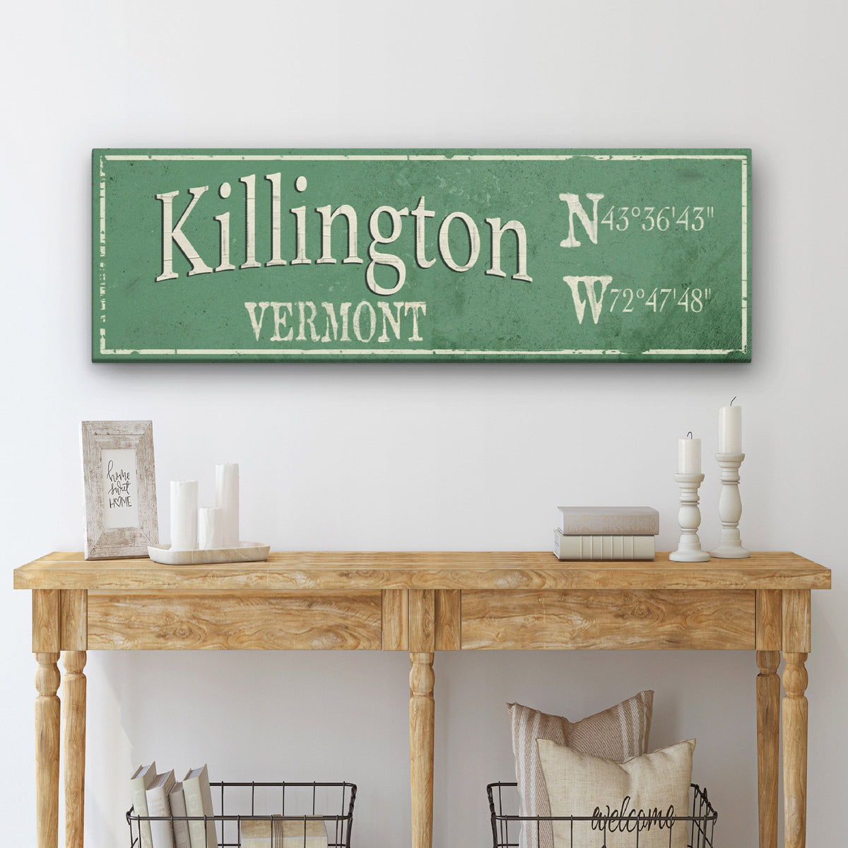 Personalized Hometown Canvas Sign