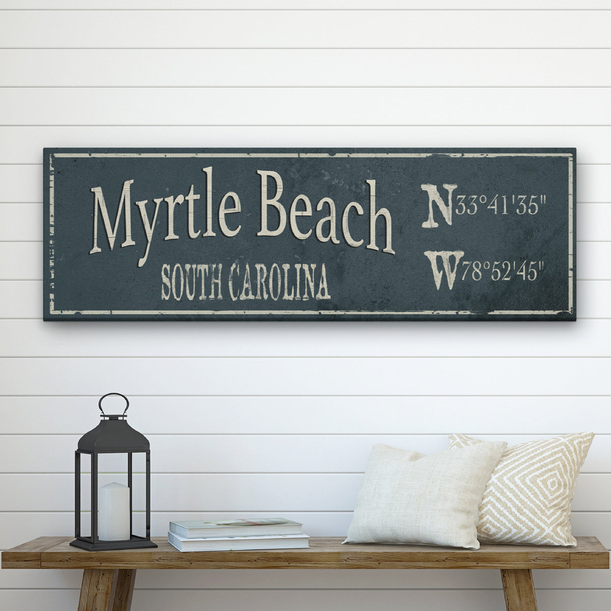 Personalized Hometown Canvas Sign