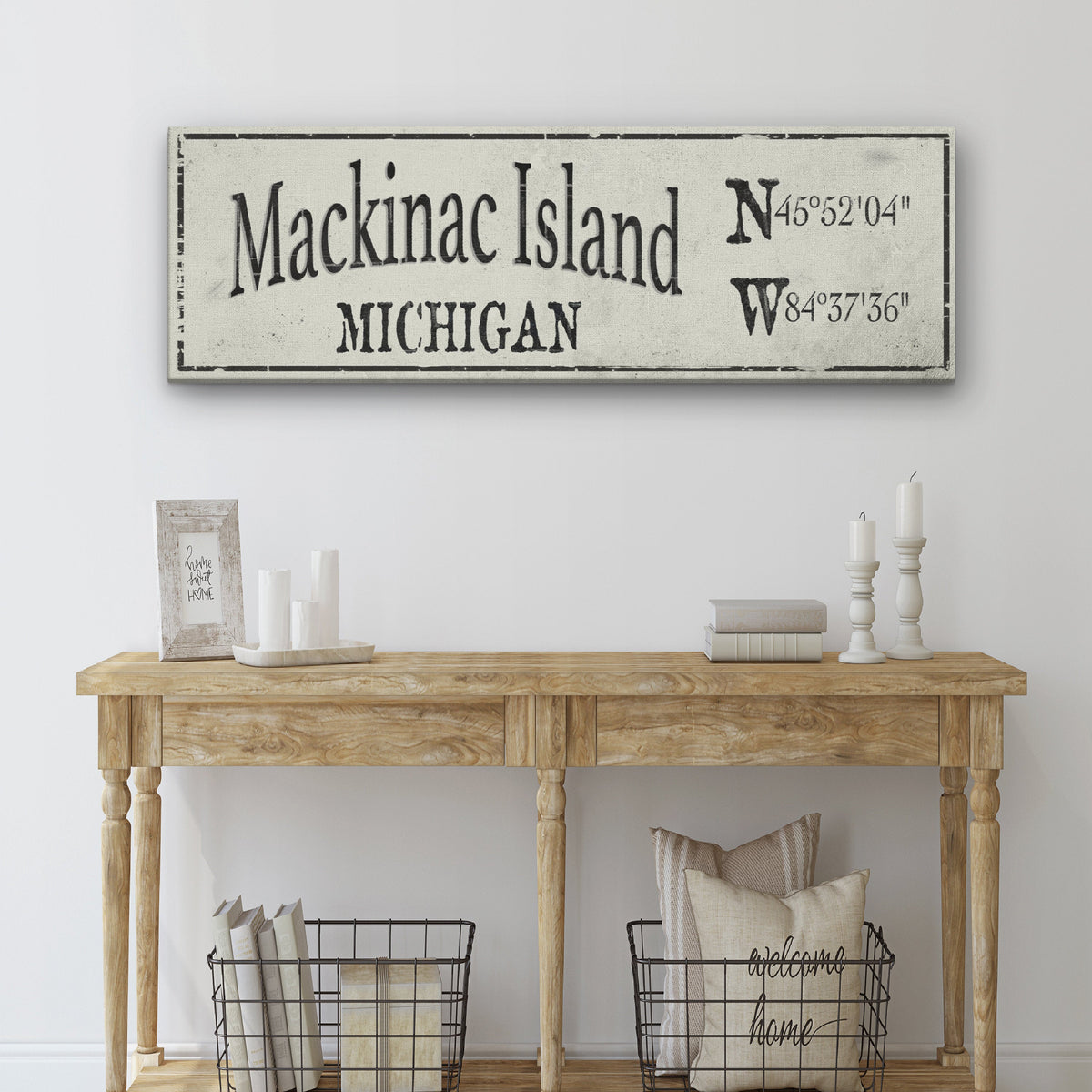 Personalized Hometown Canvas Sign