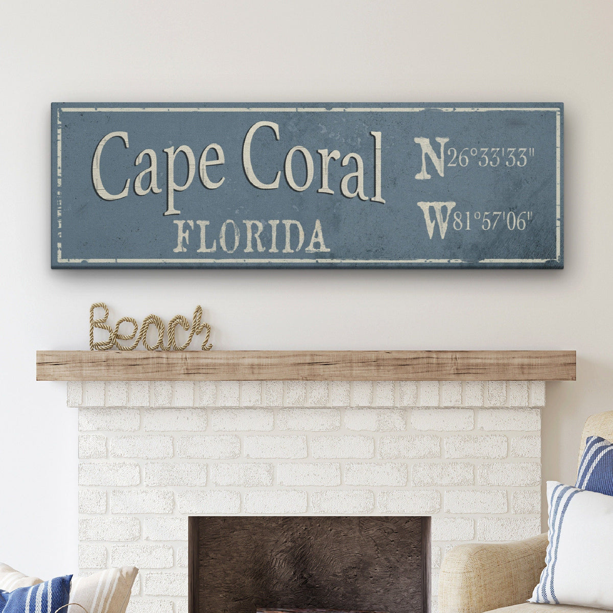 Personalized Hometown Canvas Sign