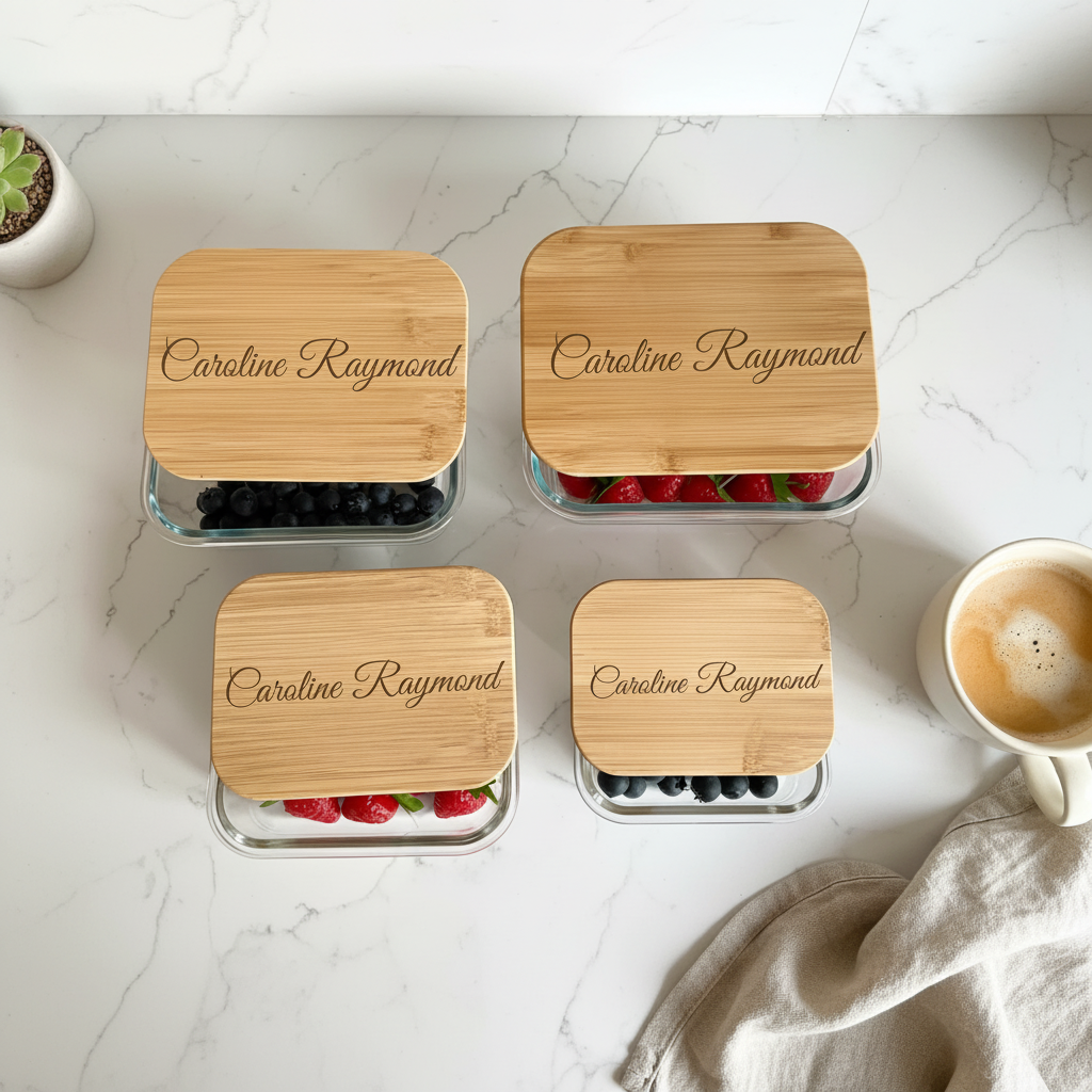 Personalized Simply Stored Glass Tupperware Set