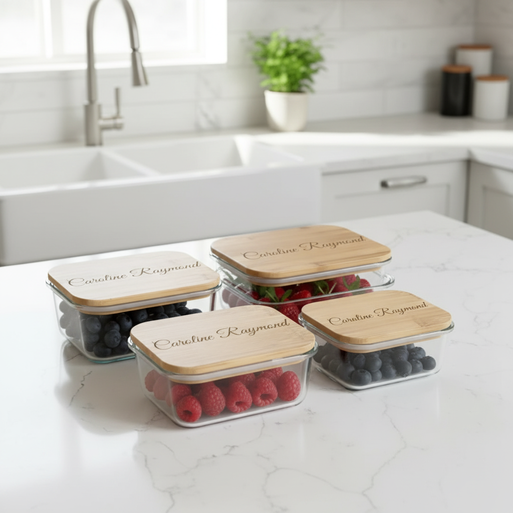 Personalized Simply Stored Glass Tupperware Set