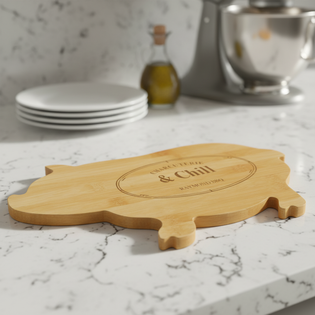 Personalized Pig Shaped Cutting Board