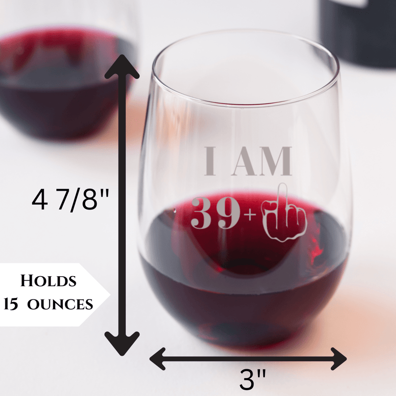 Personalized Witty Birthday Custom Wine Glass for her, Customized Gifts for Women by Groovy Girl Gifts