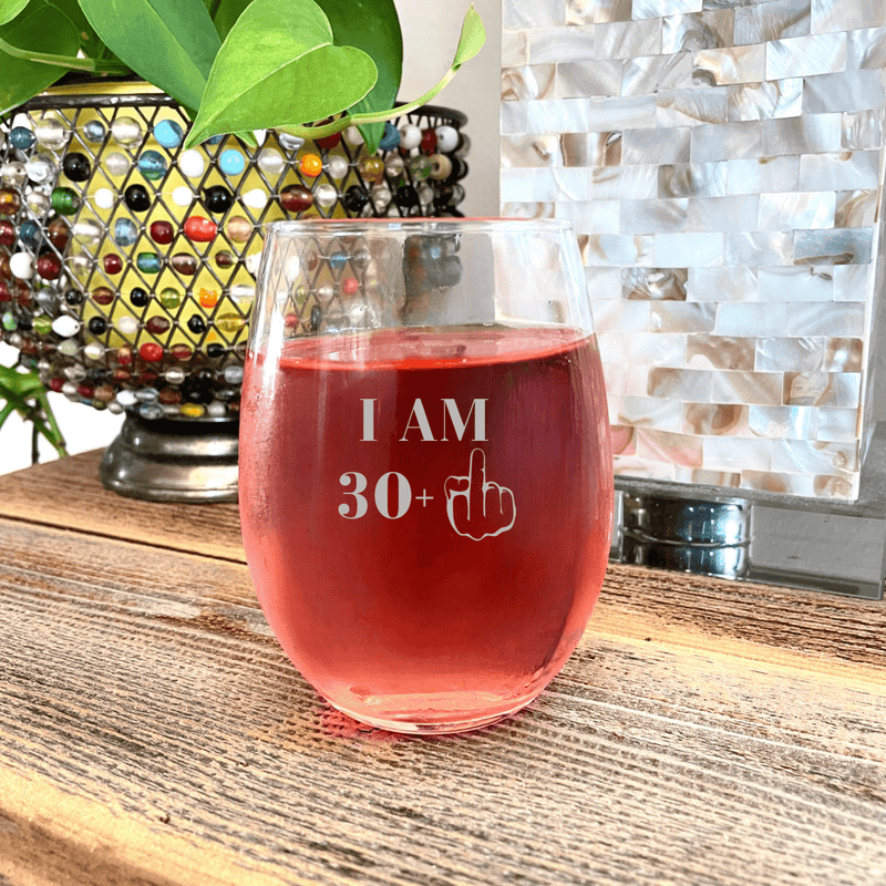 Personalized Witty Birthday Custom Wine Glass for her, Customized Gifts for Women by Groovy Girl Gifts