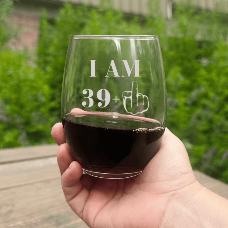 Personalized Witty Birthday Custom Wine Glass for her, Customized Gifts for Women by Groovy Girl Gifts