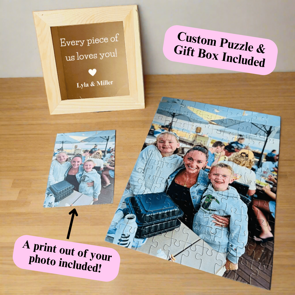 Personalized Photo Puzzle Gift Set