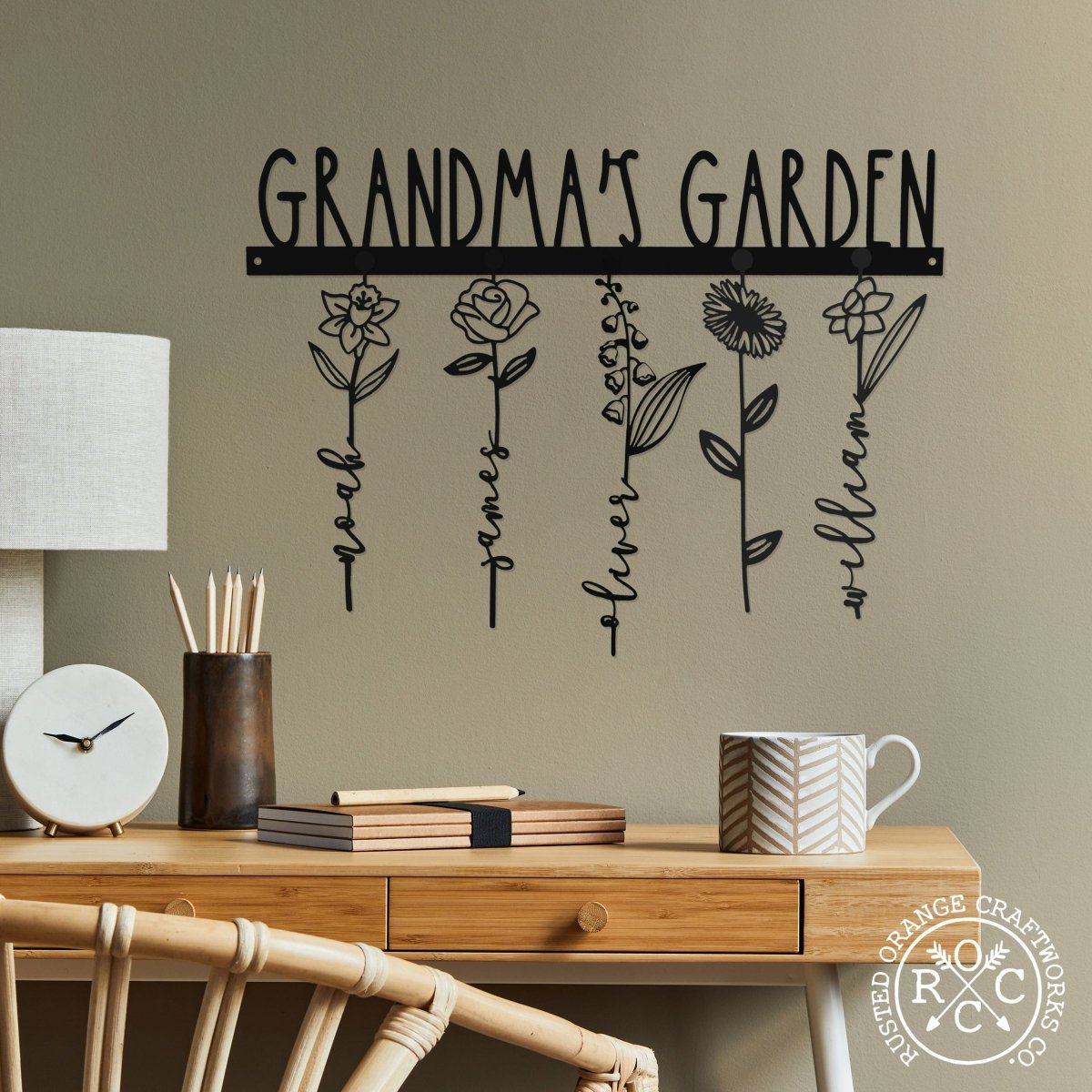 Personalized Our Family Garden Sign for her, Customized Gifts for Women by Willow &amp; Hive