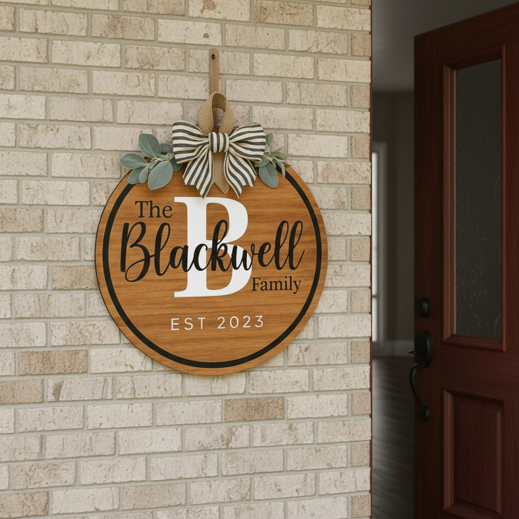 Personalized Rustic Welcome Sign