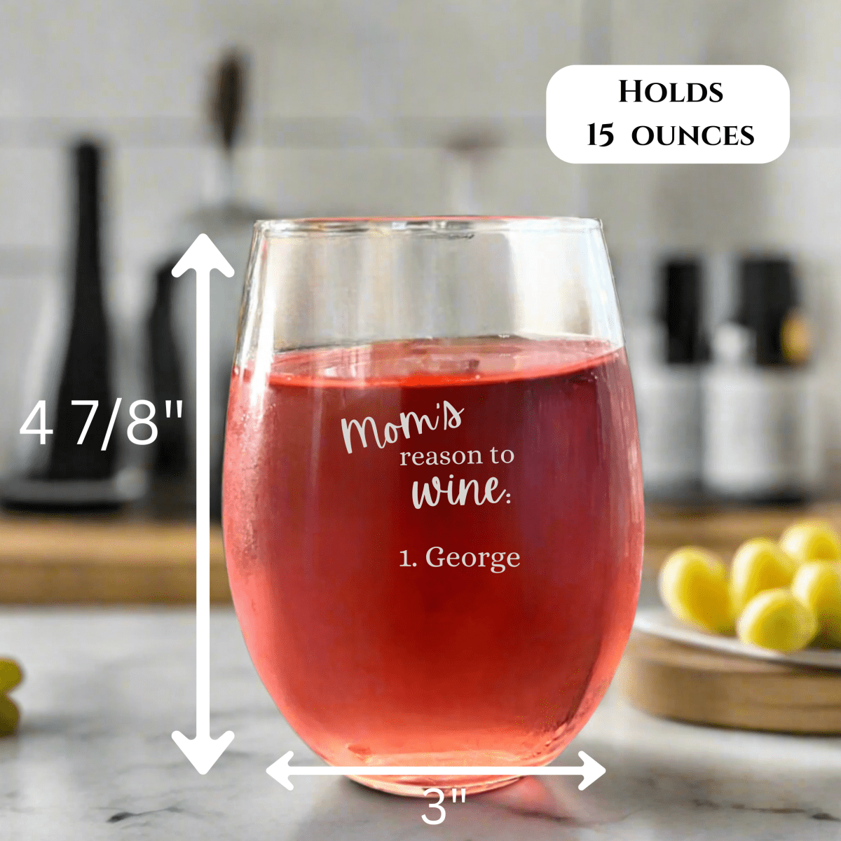 Personalized Mom's Reasons To Wine for her, Customized Gifts for Women by Groovy Girl Gifts