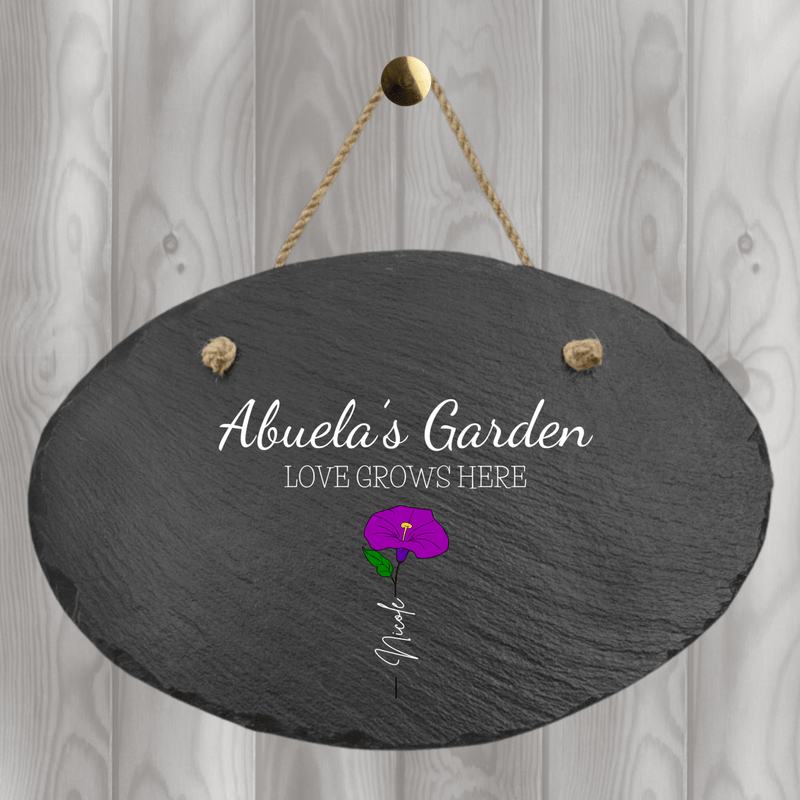 Personalized Custom Mother's Garden Sign for her, Customized Gifts for Women by Groovy Girl Gifts