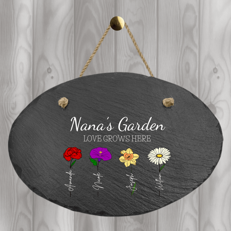 Personalized Custom Mother's Garden Sign for her, Customized Gifts for Women by Groovy Girl Gifts