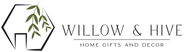 Willow & Hive brand logo for unique home décor and custom gifts
