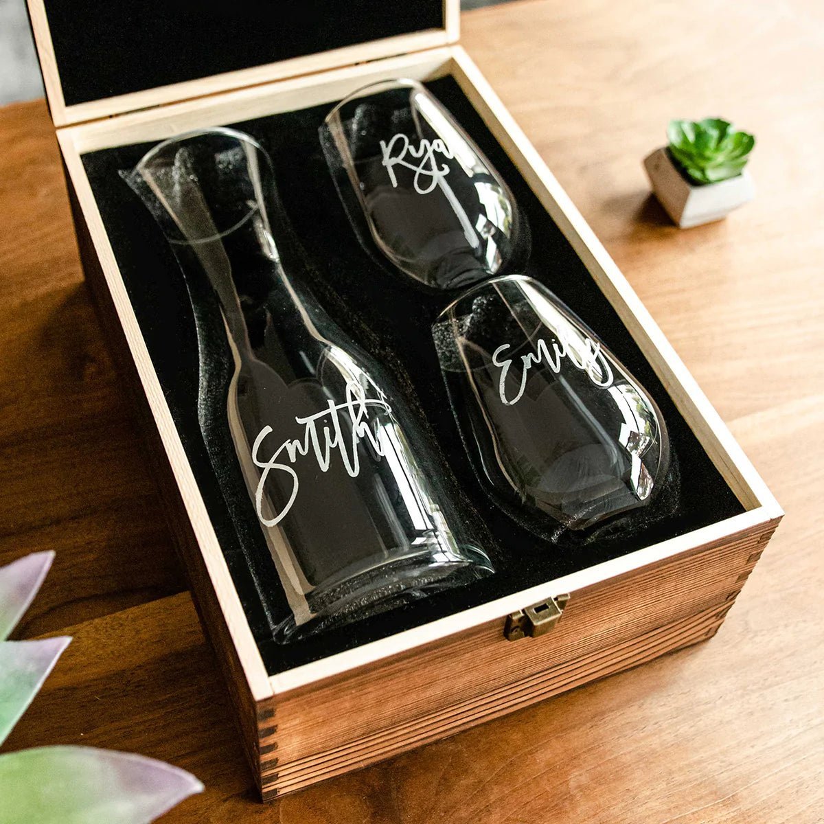 wine Personalized Wine Decanter Set at Willow and Hive