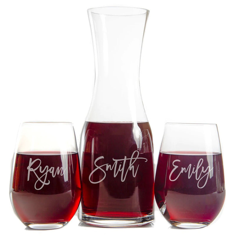 wine Personalized Wine Decanter Set