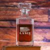 engraved whiskey decanter
