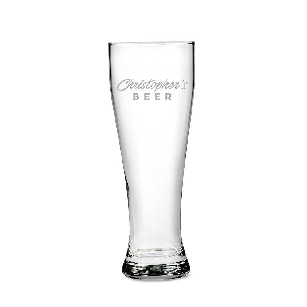 Personalized Pilsner Beer Glass 