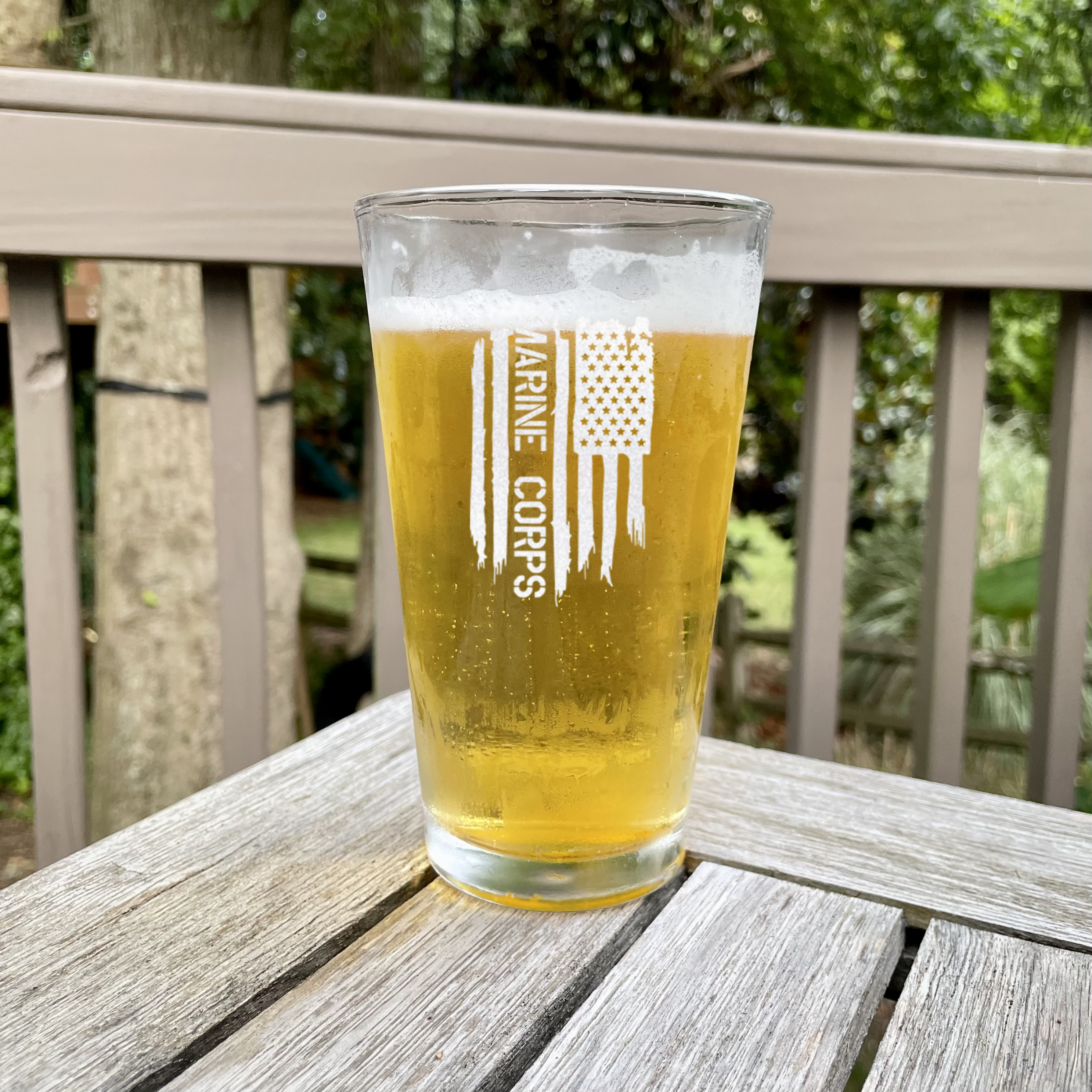 All American Marine Corps Pint Glass