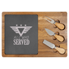 All Who served Wood Slate Serving Tray