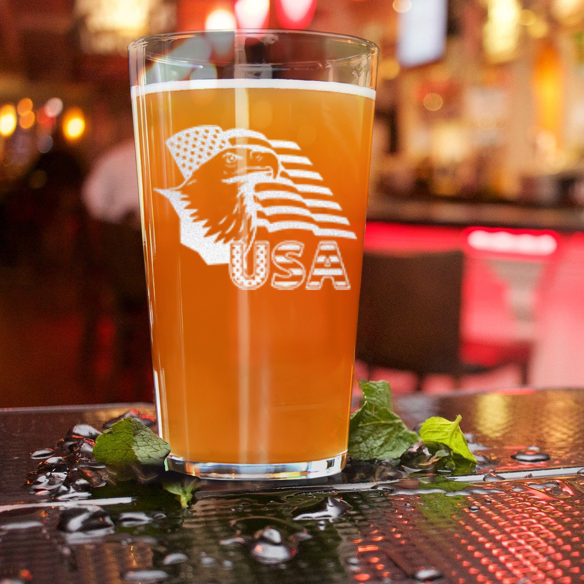 Birds Of Prey Flag Pint Glass