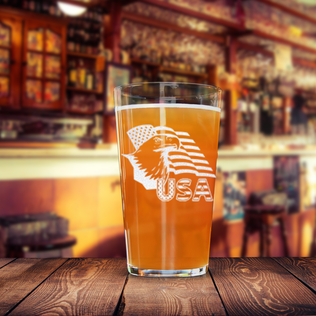 Birds Of Prey Flag Pint Glass