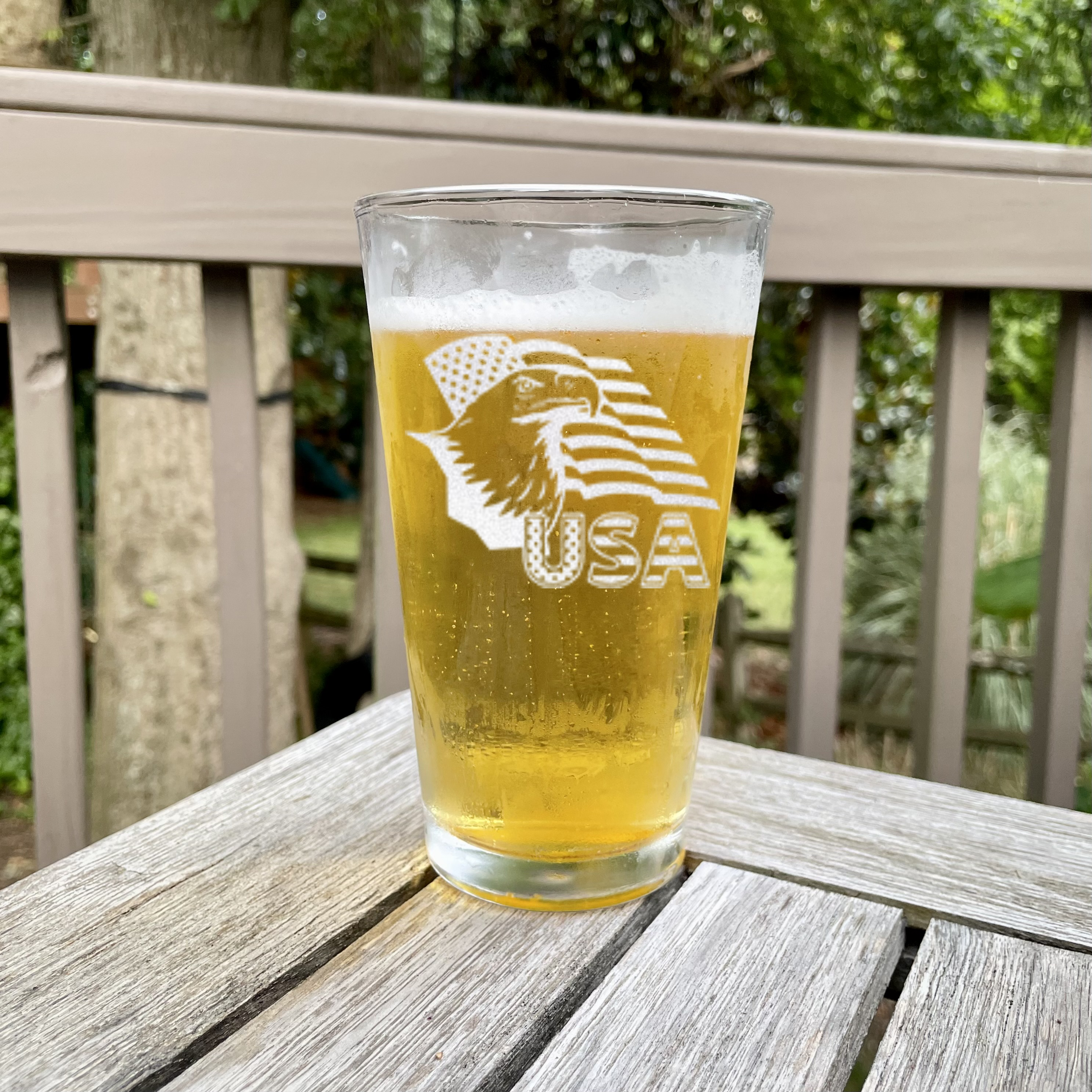 Birds Of Prey Flag Pint Glass