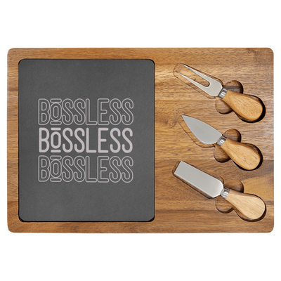Bossless Life Wood Slate Serving Tray