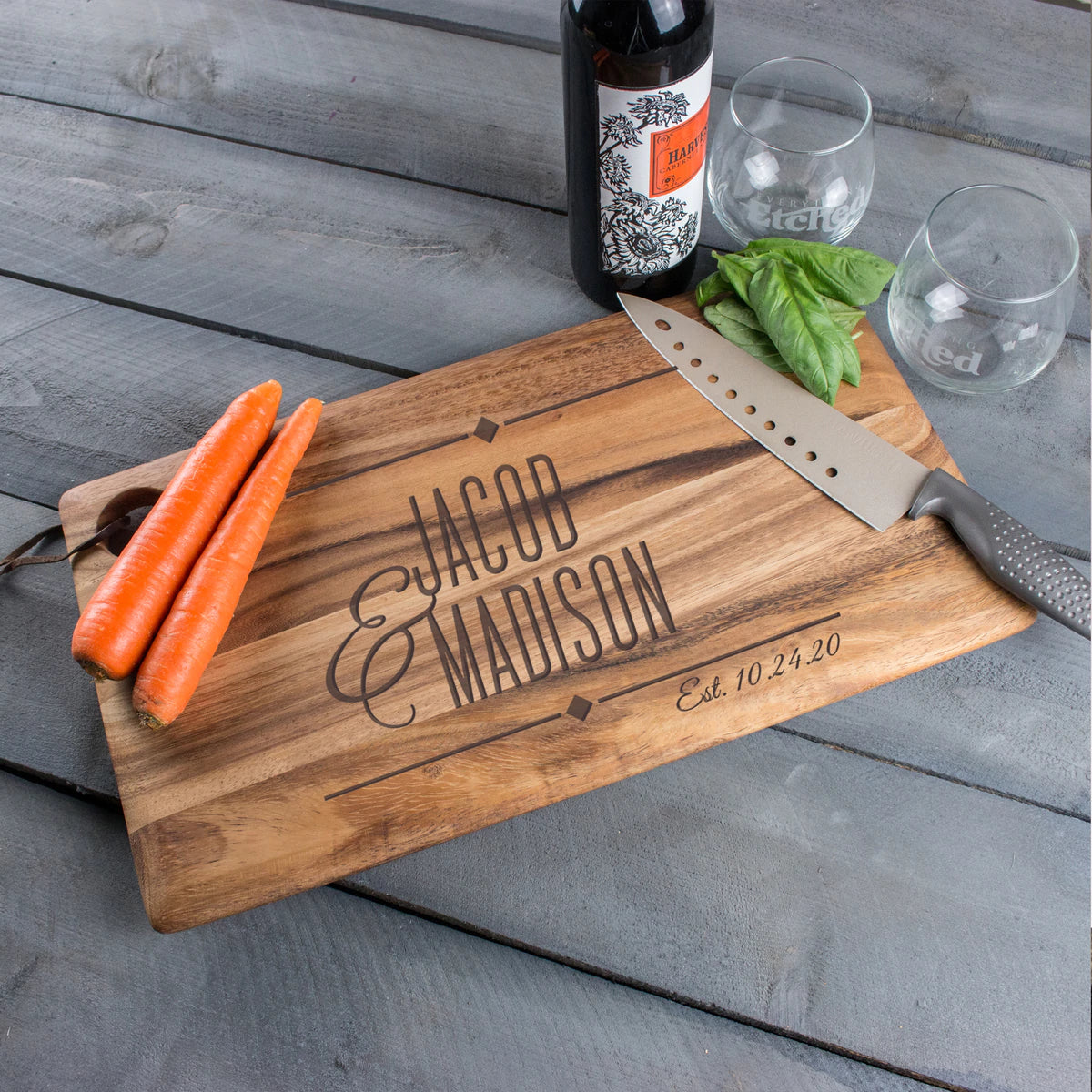 Personalized Cutting Board For Couple, Custom Newlywed Cutting Board, Engraved shops Cutting Board Anniversary, Gift Cutting Board