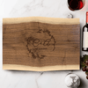 Anniversary Walnut Cutting Board With Couples Chronicle Design