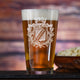 Engraved Crest Pint Pub Glass