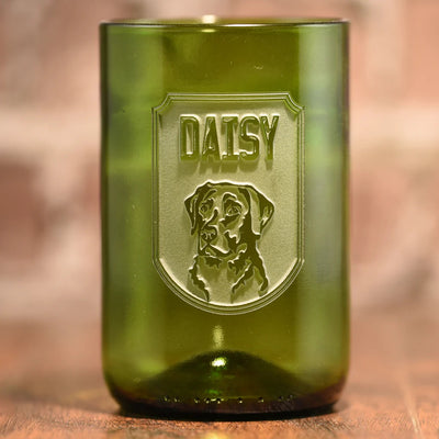 Dog Breed Green Cocktail Glass
