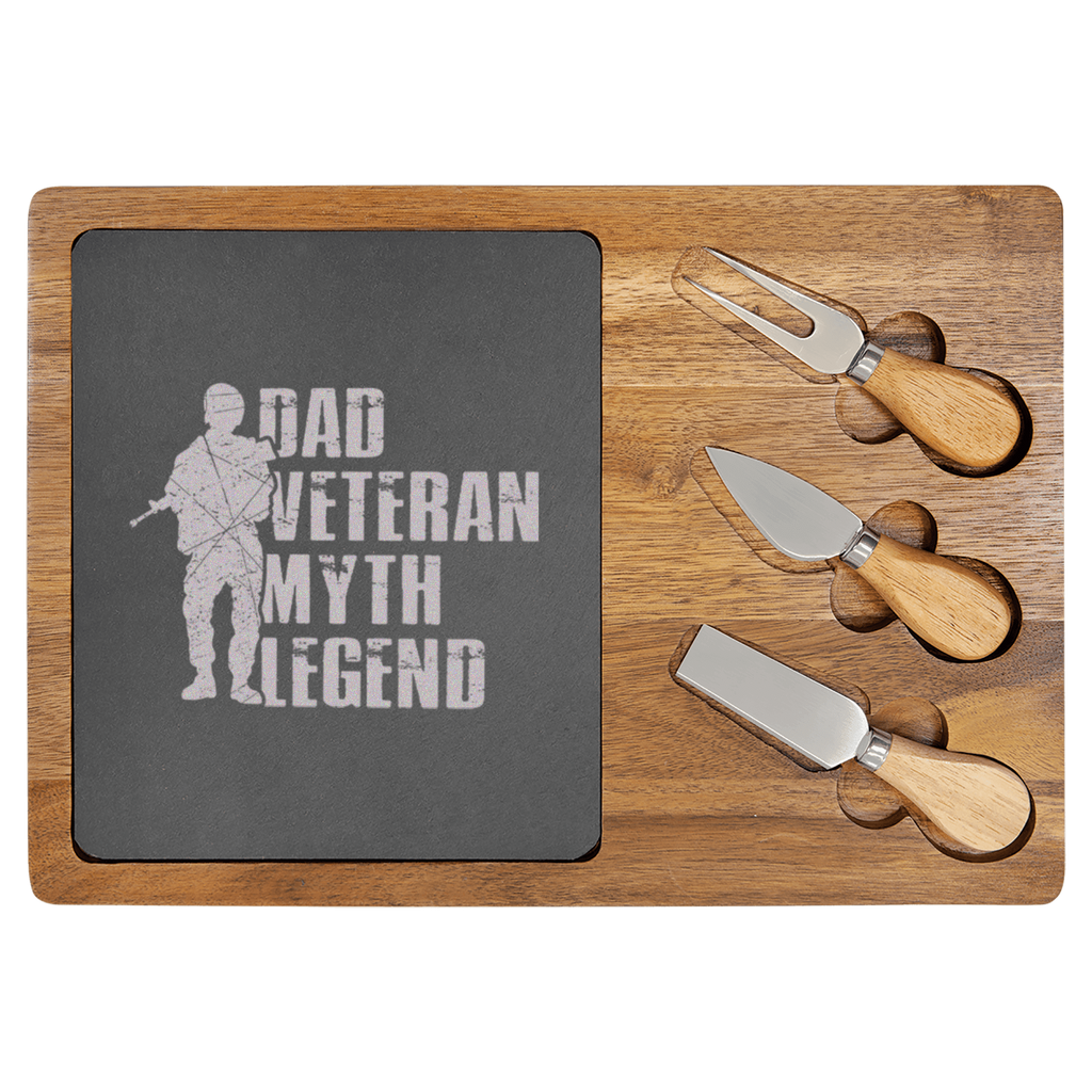 Dads A Legend Wood Slate Serving Tray
