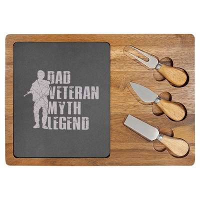 Dads A Legend Wood Slate Serving Tray